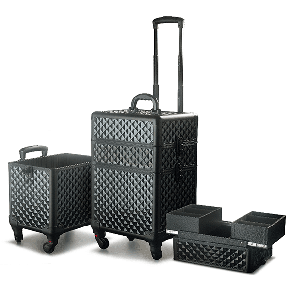 VALISE DIAMANT NOIRE Valise Trolley Alu Diamant Noir – Image 1