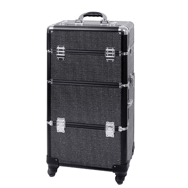VALISE NOIRE STRASS BLANC_1 Valise noire strass blancs – Image 1